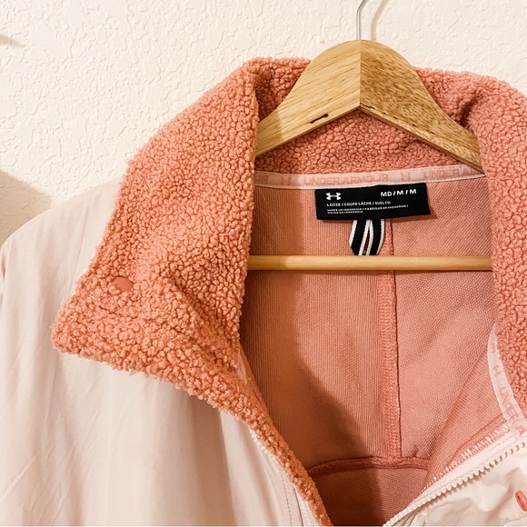 Under Armour Women's Mission Boucle Jacket in pink clay - Picture 4 of 5